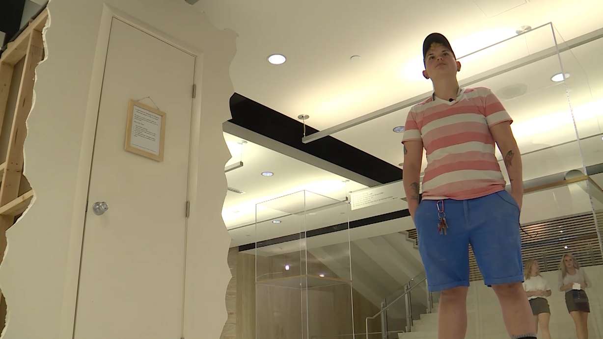 As finals week began at the University of Utah, students encountered an unexpected space to help them cope with their testing anxiety. U. senior Nemo Miller created "The Cry Closet" to give students a safe space. (Photo: KSL TV)