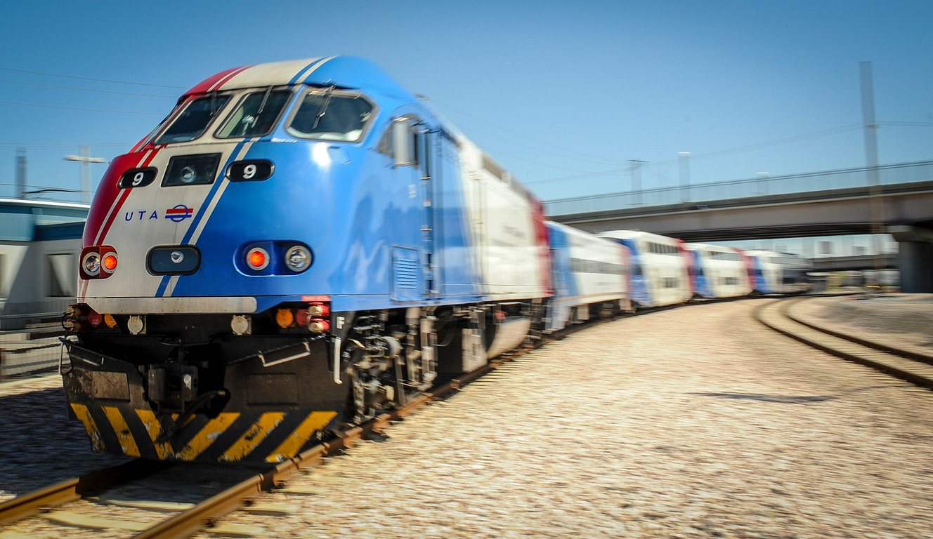 A FrontRunner train arrives at the Salt Lake Central Station on Wednesday, April 25, 2018. The commuter rail line is celebrating it's 10th anniversary Thursday. (Photo: Adam Fondren, KSL)