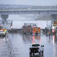 Westbound I-80 reopens after semitruck slides through median