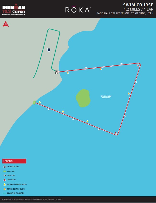 Swim course for Ironman 70.3 St. George. Photo: Courtesy Ironman 70.3 St. George, St. George News