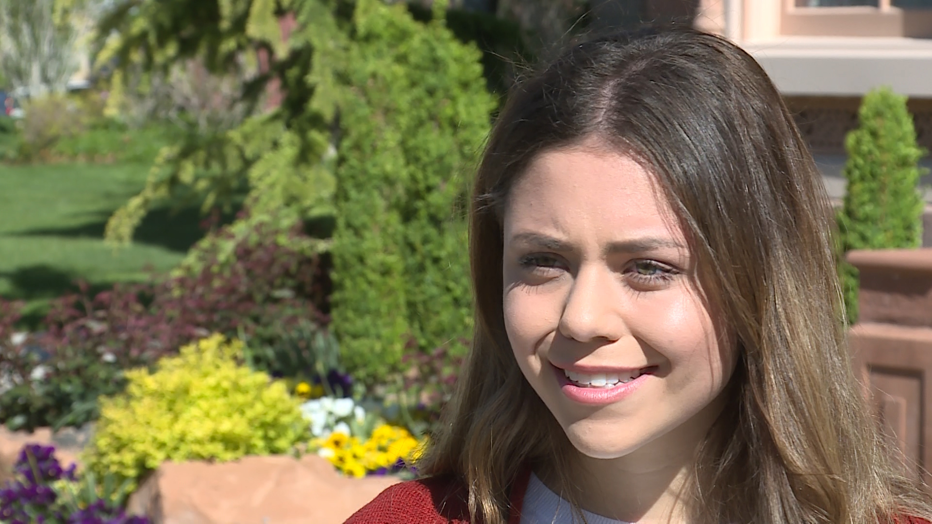 Keziah Daum, a Woods Cross High student, speaks with KSL on Tuesday, May 1, 2018 (Photo: KSL TV)