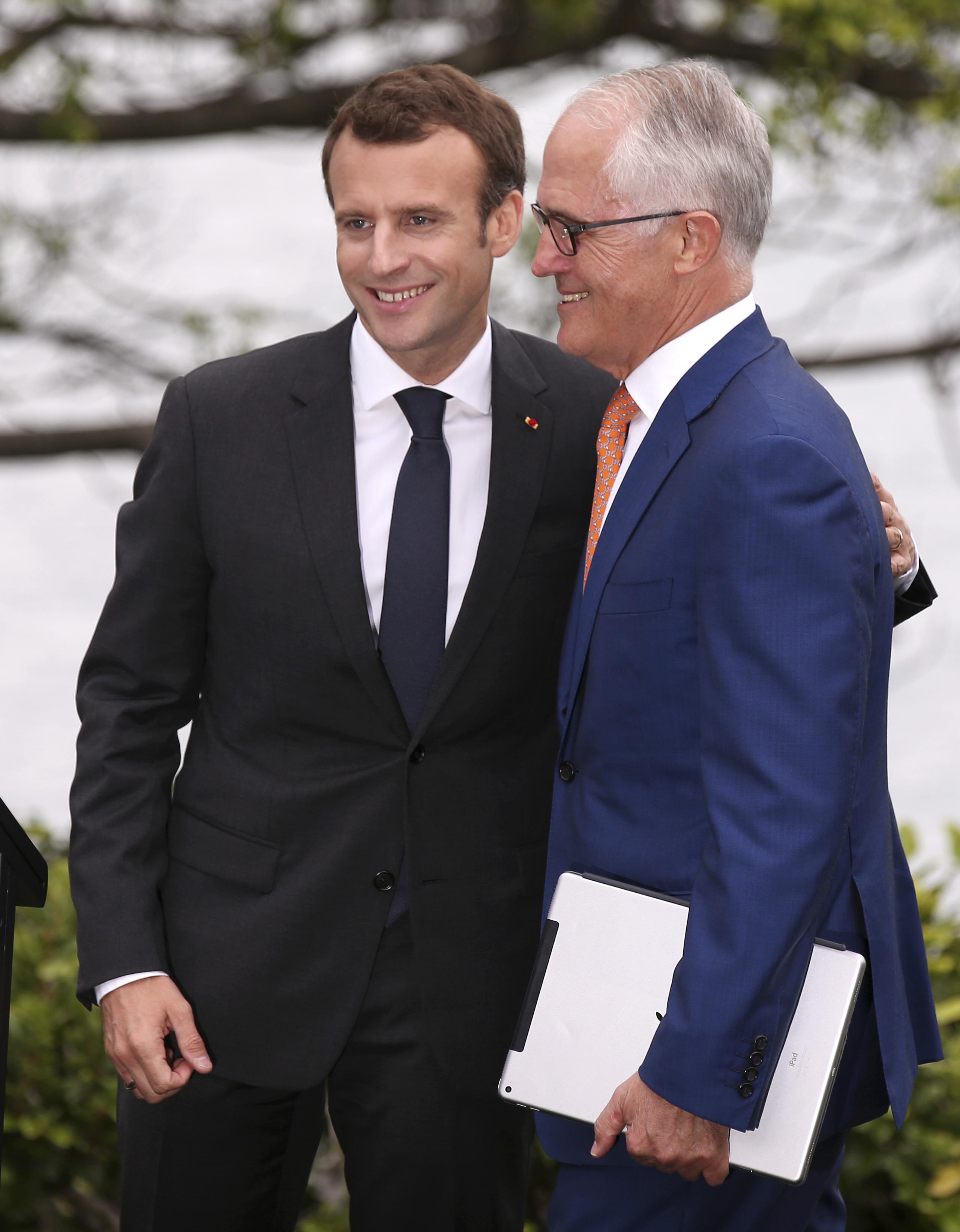 Faux pas: France's Macron says Aussie PM's wife 'delicious'