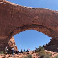 Hiking to the family-friendly Windows in Arches