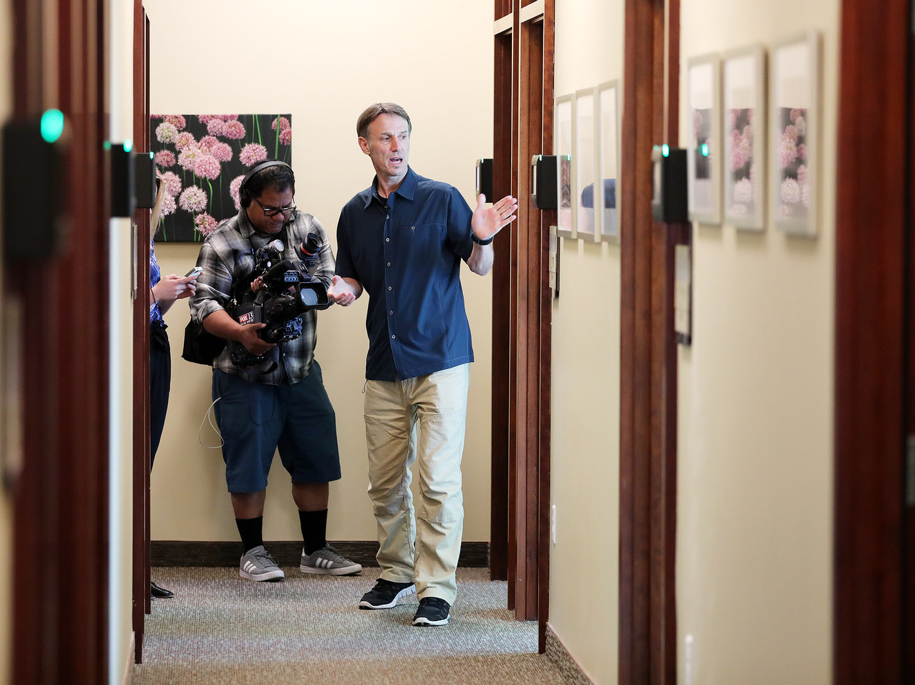 David Wetter, director of the Center for Health Outcomes and Population Equity at the Huntsman Cancer Institute in Salt Lake City, gives a tour of the facility on Tuesday, May 8, 2018. (Photo: Scott G Winterton, KSL)
