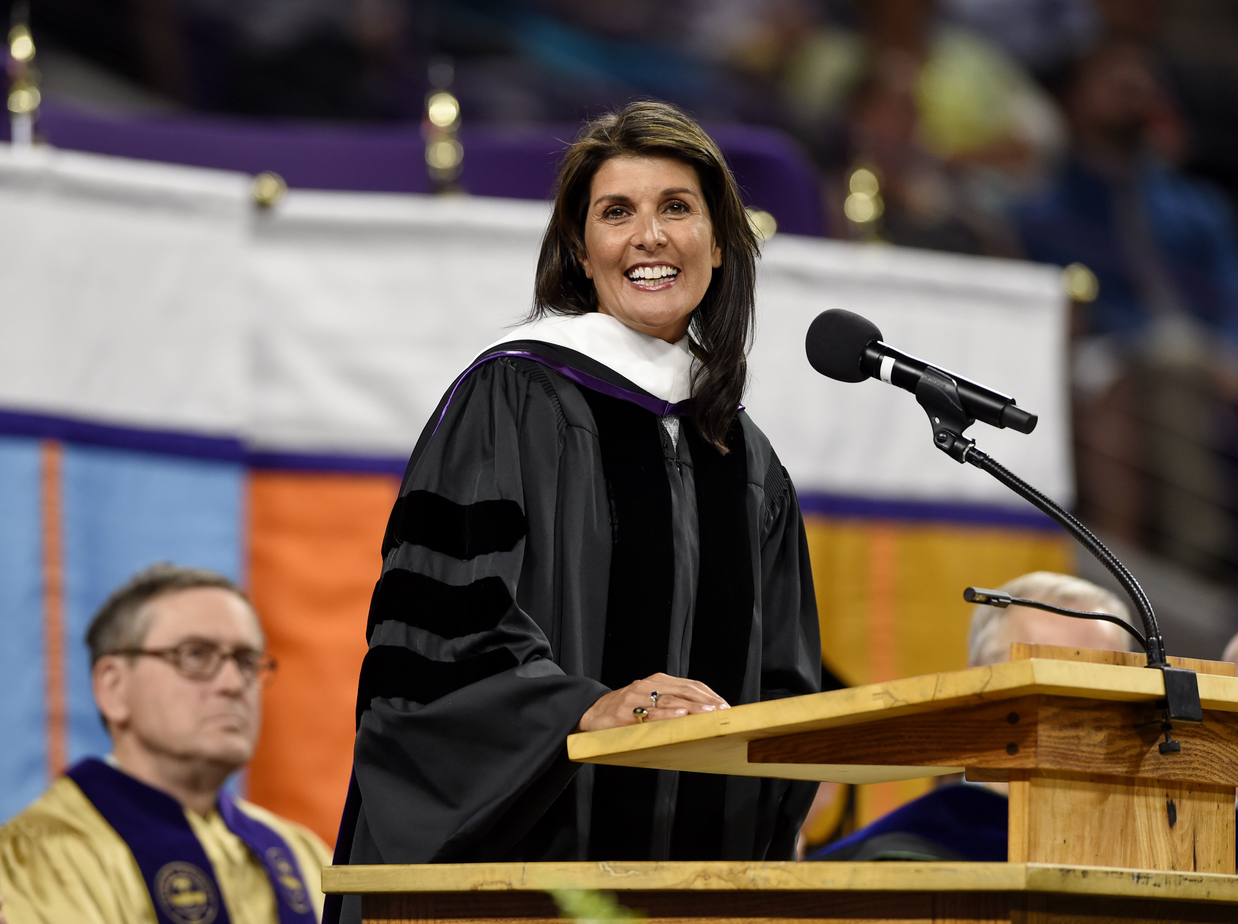 Nikki Haley tells graduates to be grateful they live in US