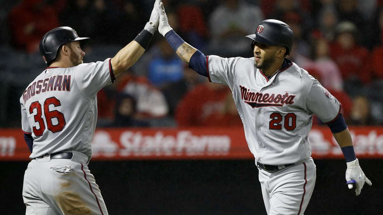Rosario homers twice, Twins rally in ninth, beat Angels 5-4