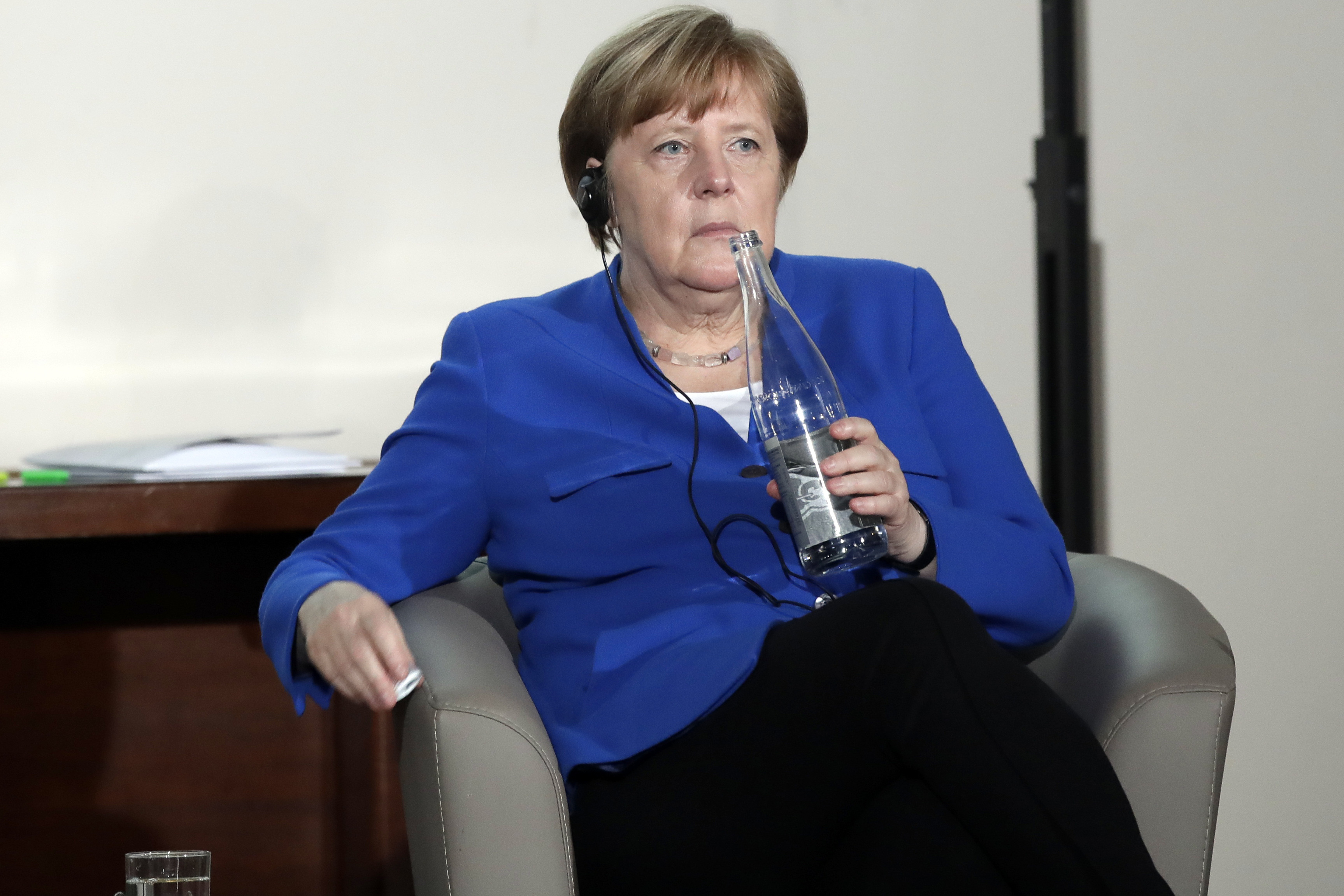 Merkel decries US pullout from Iran deal, gets peace prize