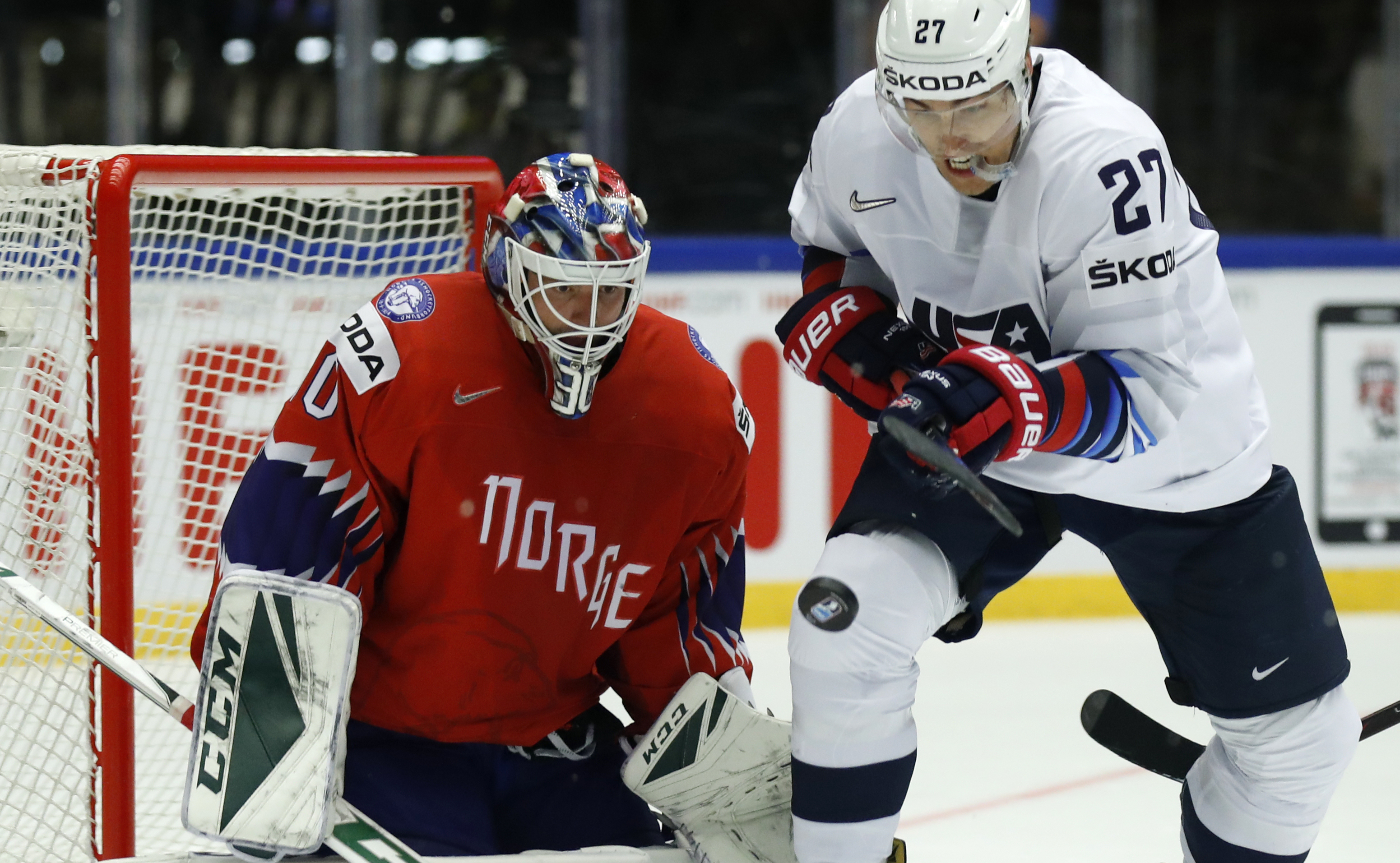 US routs Norway 9-3 at hockey worlds, Germany upsets Finland