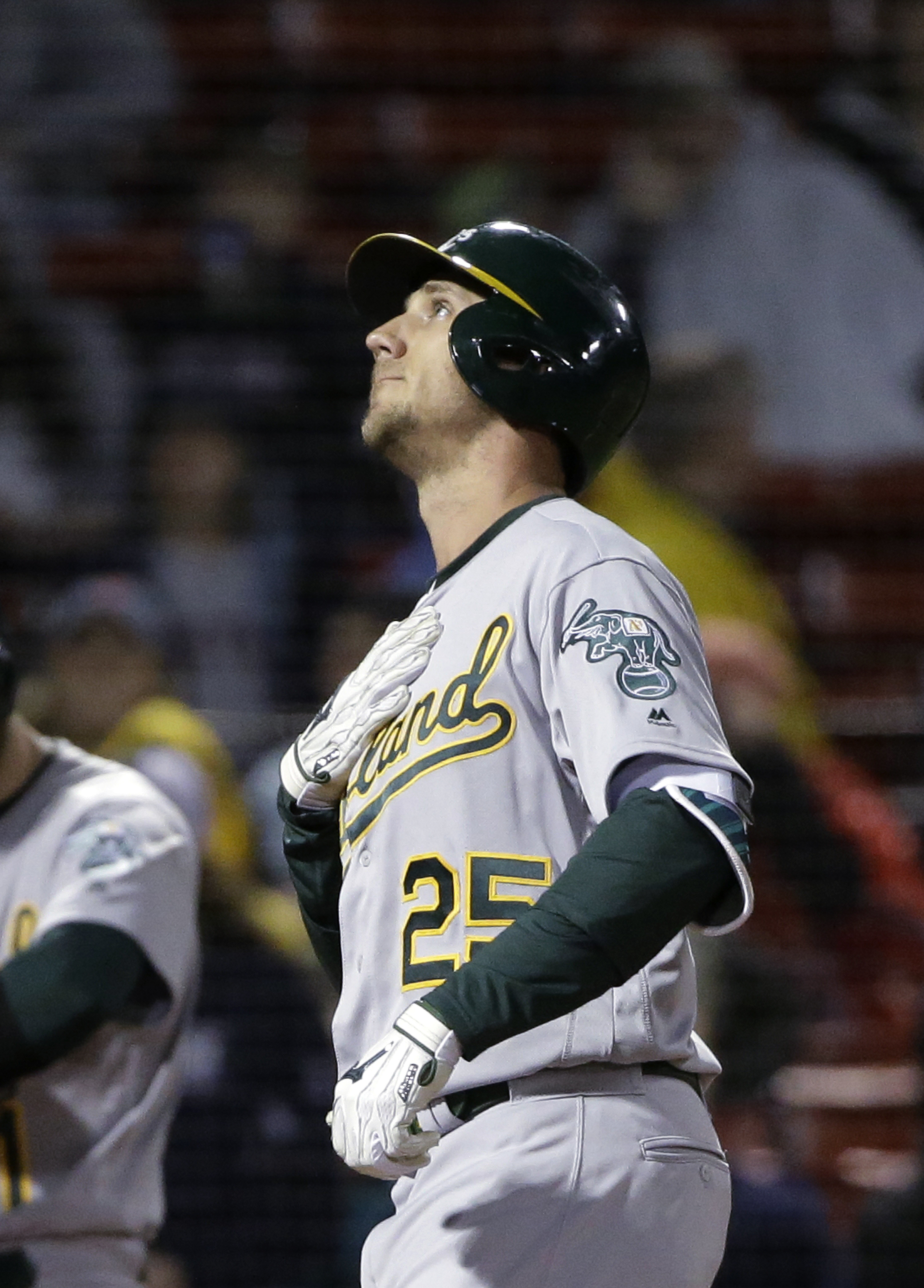 A's Stephen Piscotty honors late mother with HR in return