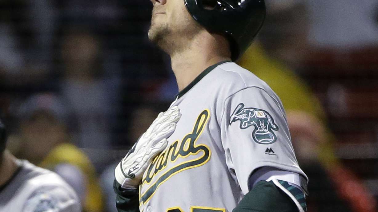 A's Stephen Piscotty honors late mother with HR in return