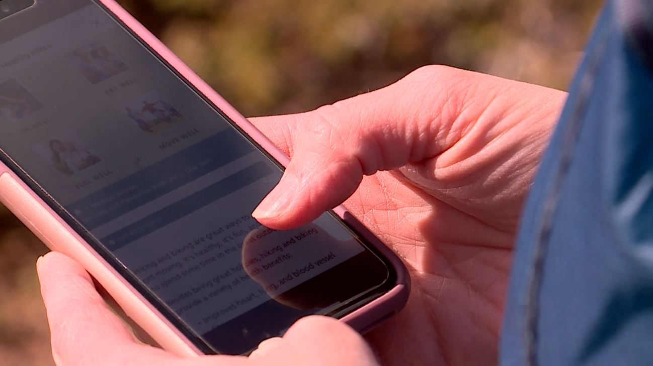 Kathy Dalton uses Intermountain Healthcare's Healthy Hub app to find stroller friendly hikes for her family. (Photo: KSL TV)