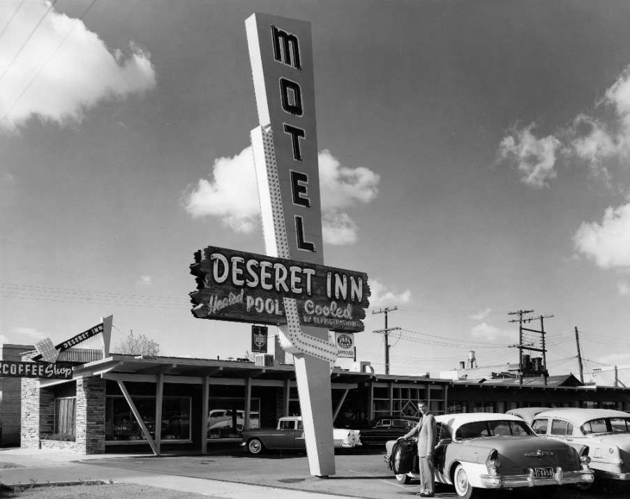 A photo of the Deseret Inn in Salt Lake City taken in 1957 (Photo: Utah State History)