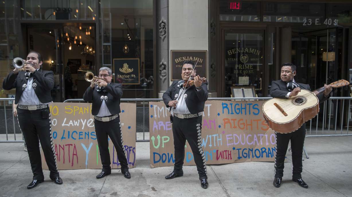 Protesters target lawyer who ranted against Spanish speakers