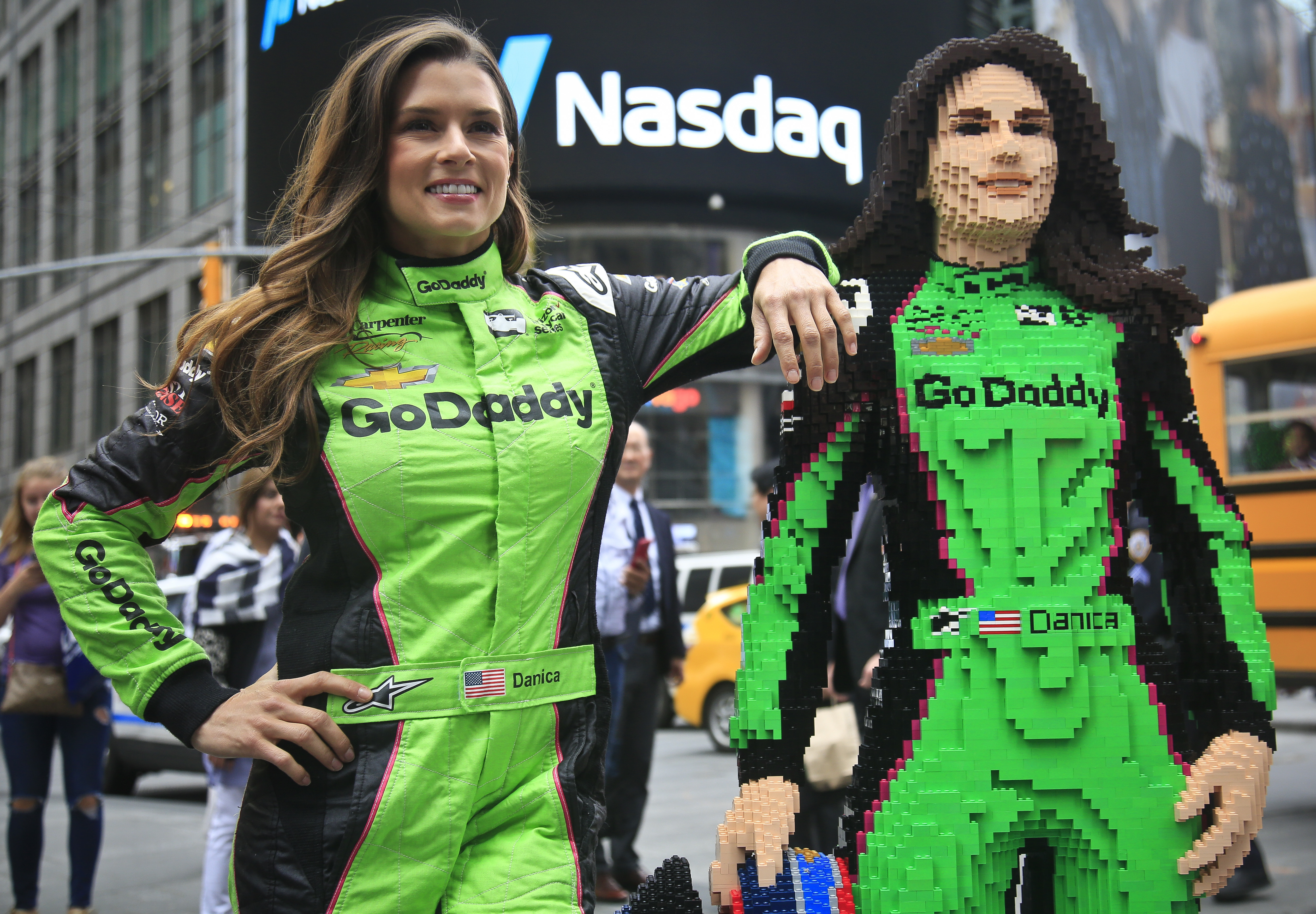 Brickyard to toy bricks: Danica Patrick gets Lego statue