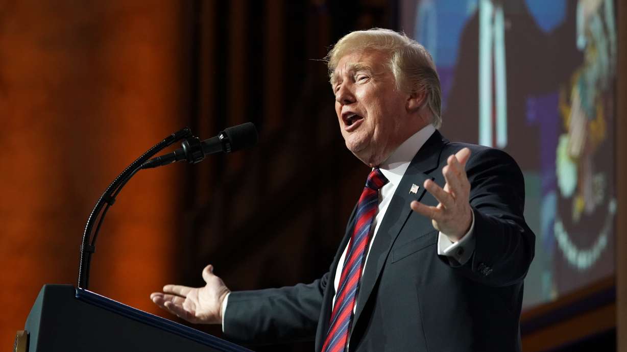The Latest: Trump addresses anti-abortion rights activists