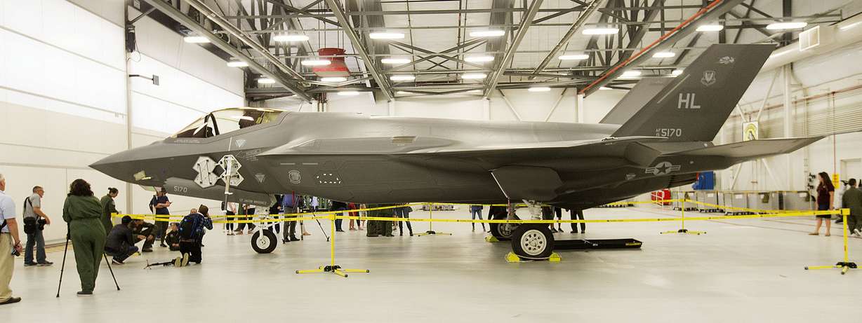 Make-A-Wish children get a close look at an F-35 at Hill Air Force Base in Clearfield on Thursday, May 24, 2018. (Photo: Laura Seitz, KSL)