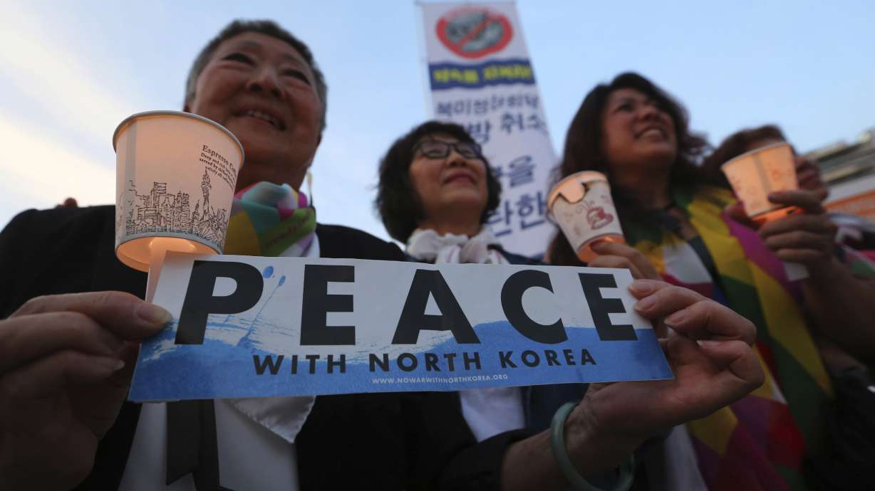 The Latest: Trump says Korea talks "going along very well'