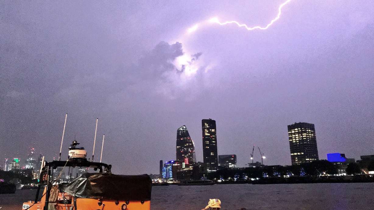 The Latest: Elderly man killed in flooding in Britain