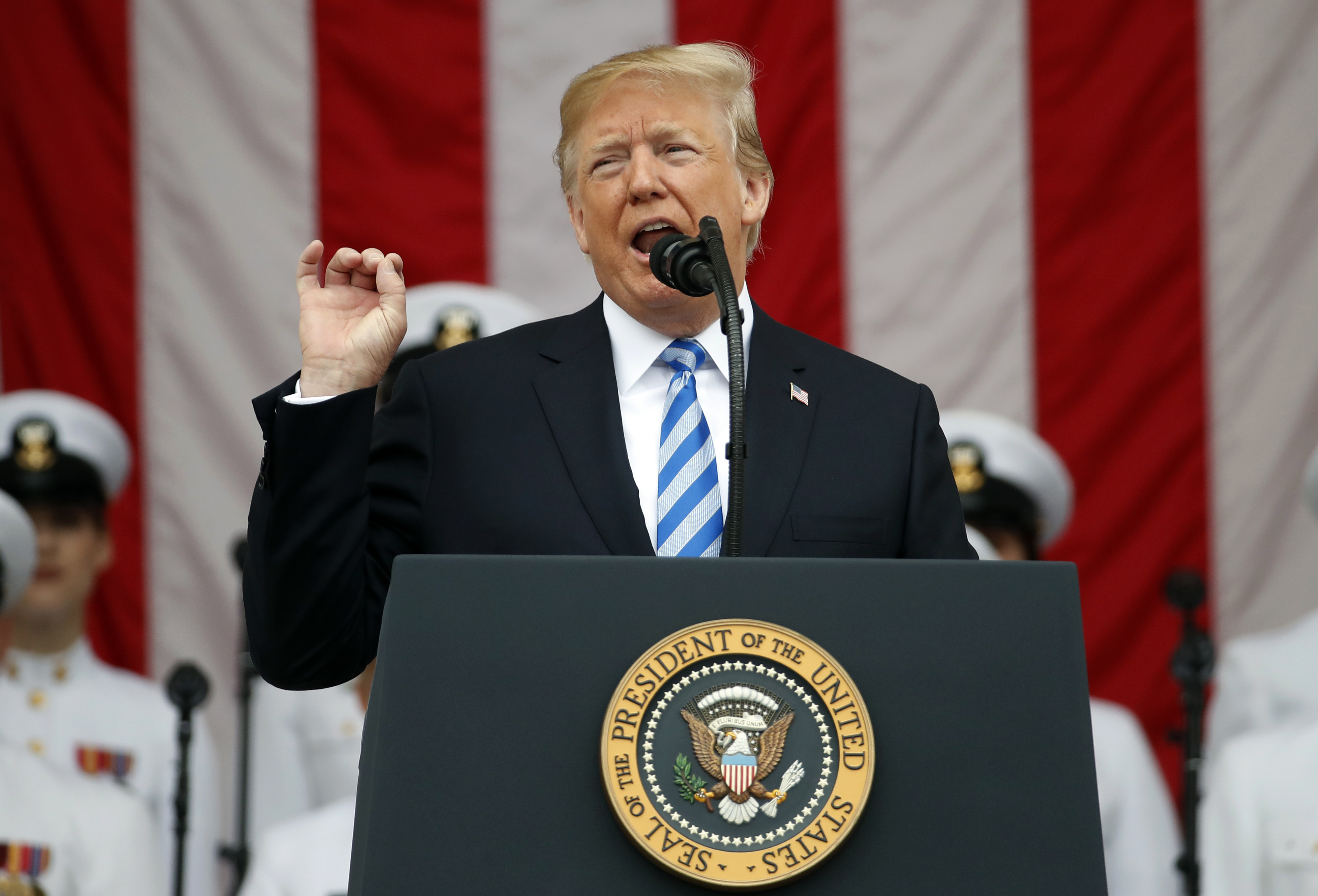 The Latest: Trump panned for 'tone-deaf' Memorial Day tweet