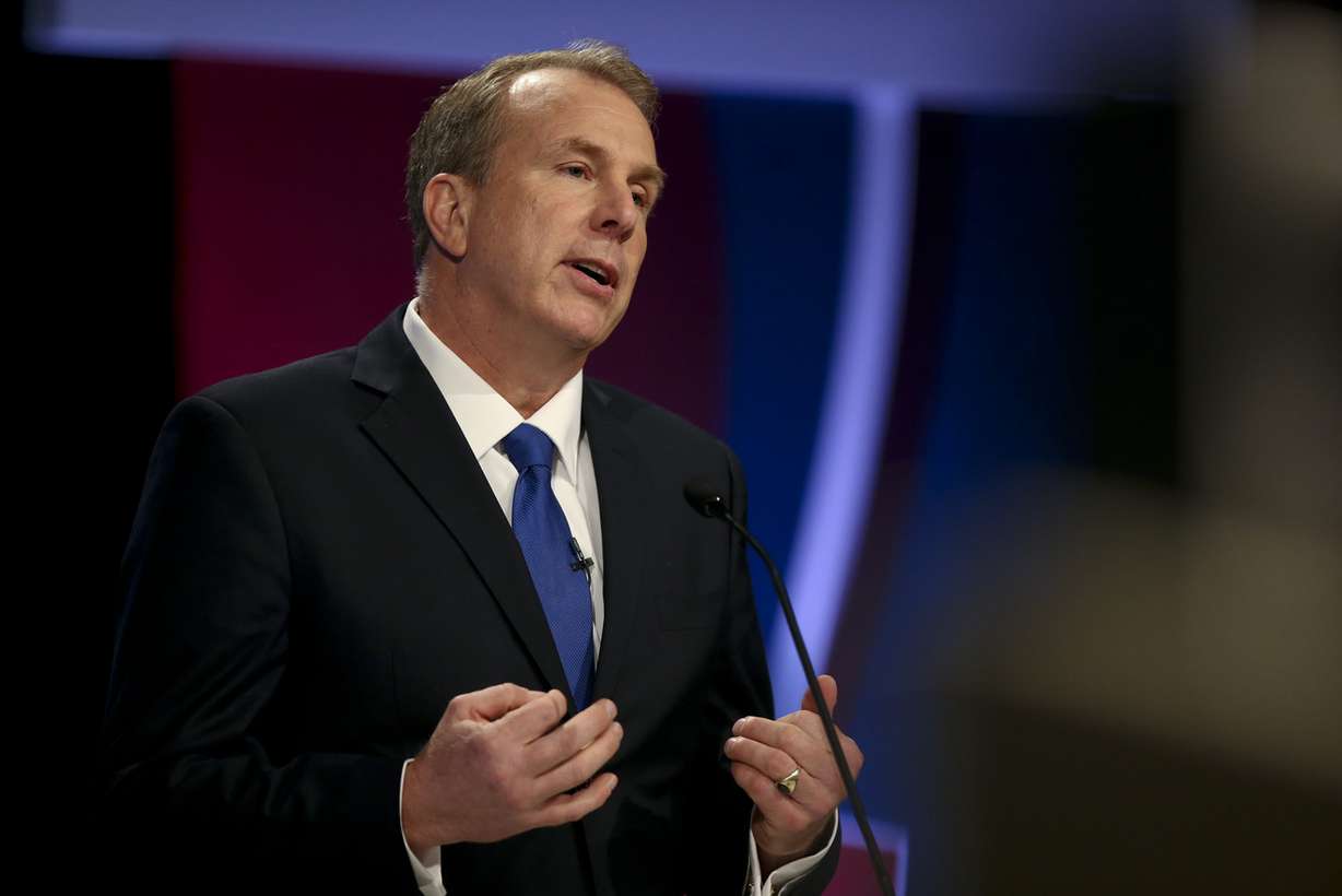 Chris Herrod responds to a question during Utah's Republican primary debate for the 3rd Congressional District seat on Tuesday, May 29, 2018. (Photo: Isaac Hale)
