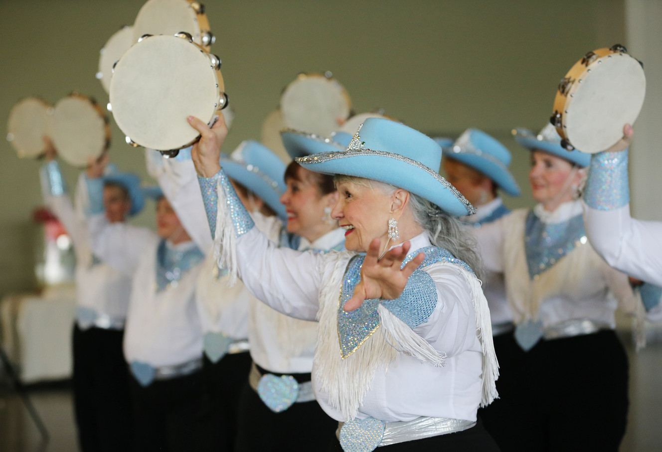 Karen Catten performs with Riverton Time Steppers during the Aging & Adult Services' Senior Health and Fitness Event at the Viridian Event Center in West Jordan on Wednesday, May 30, 2018. (Photo: Jeffrey D. Allred, KSL)