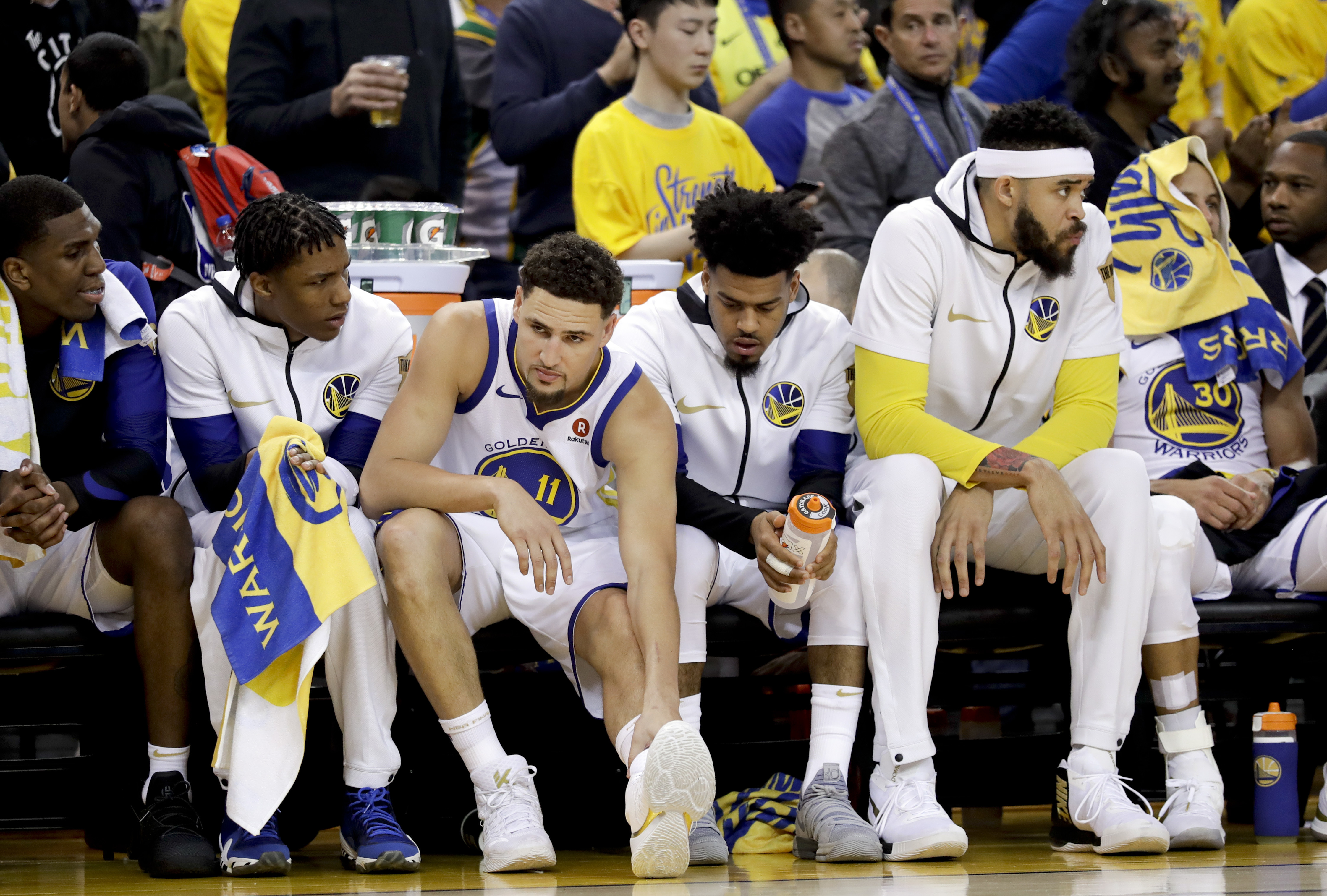 Klay Thompson expects to play Finals Game 2 with sore ankle