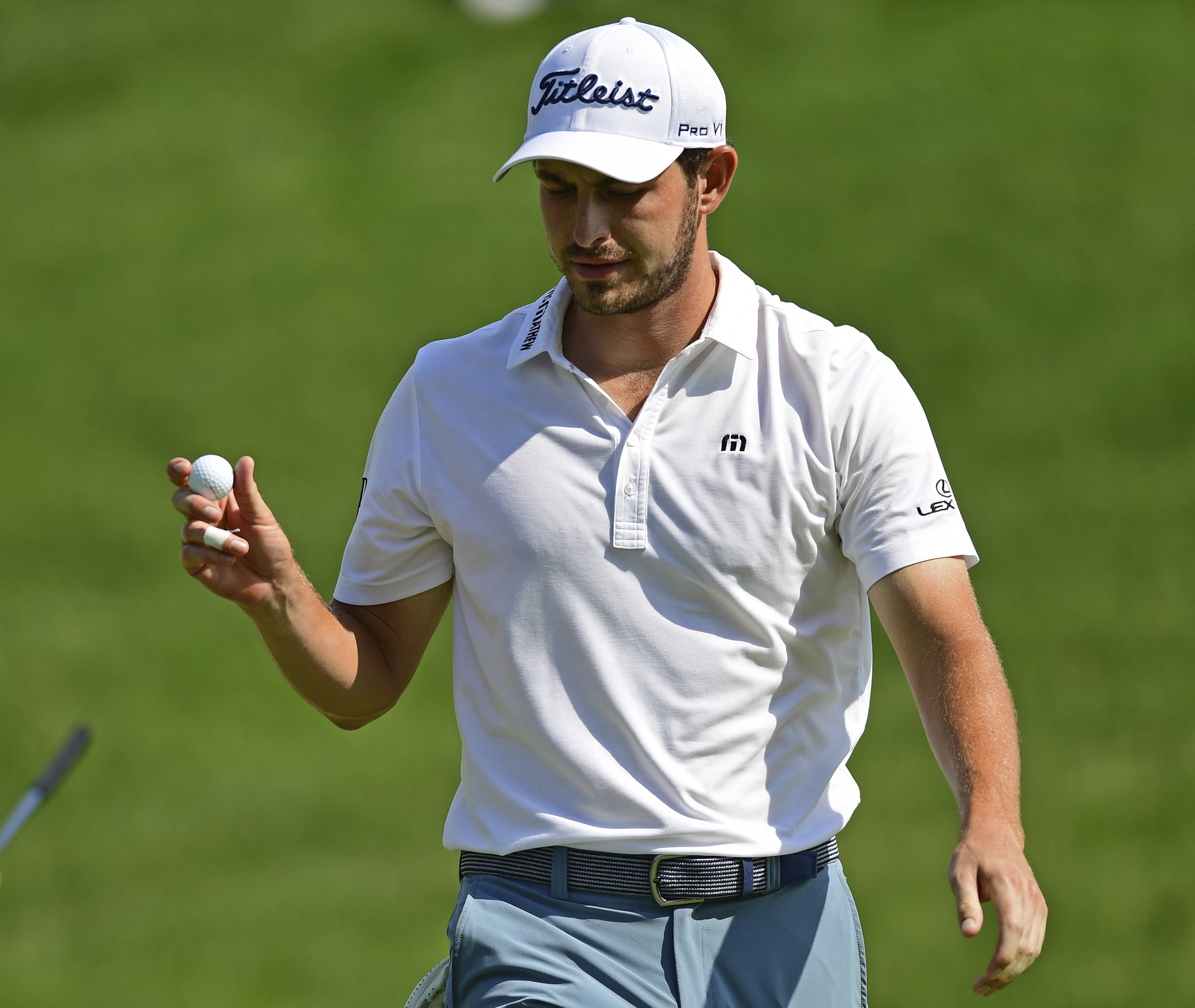 Cantlay's ace helps put him among leaders in Memorial