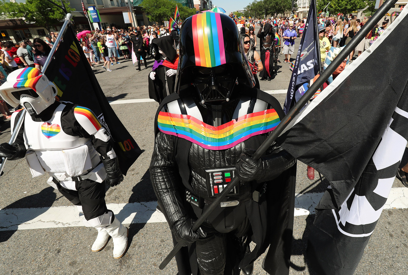 Star Wars costumes are worn during the Utah Pride parade in Salt Lake City on Sunday, June 3, 2018. (Photo: Jeffrey D. Allred, KSL)