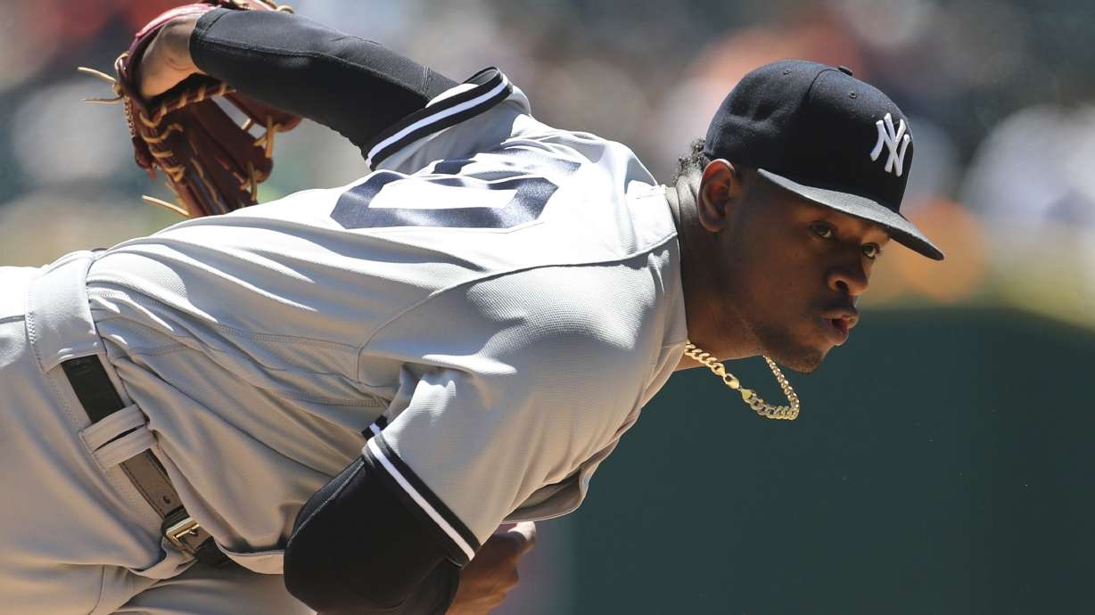 Judge sets doubleheader K record as Yanks and Tigers split