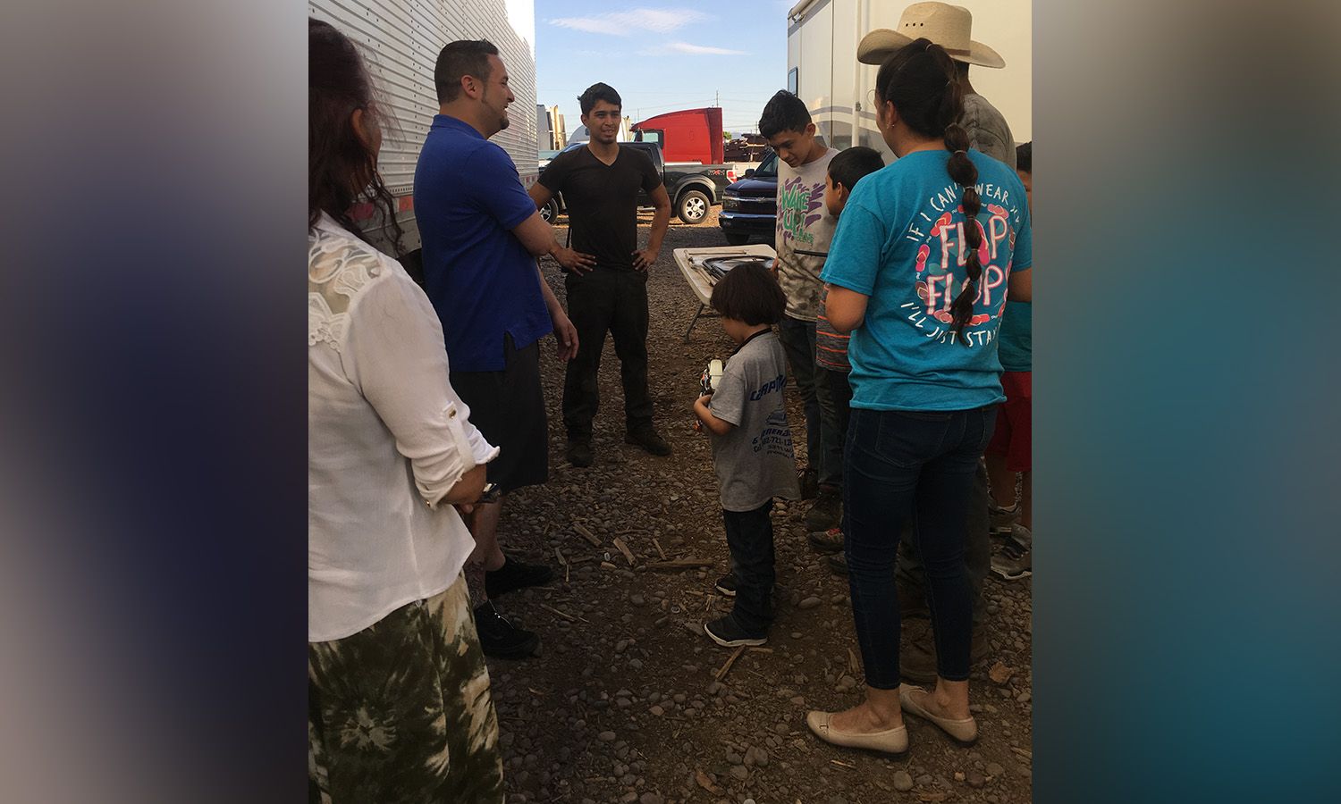 Zachary Ellis, of American Fork, meets with members of his extended family in Arizona. Ellis learned of a family he didn't realize he had through a DNA test earlier this year. (Photo courtesy of Zachary Ellis)