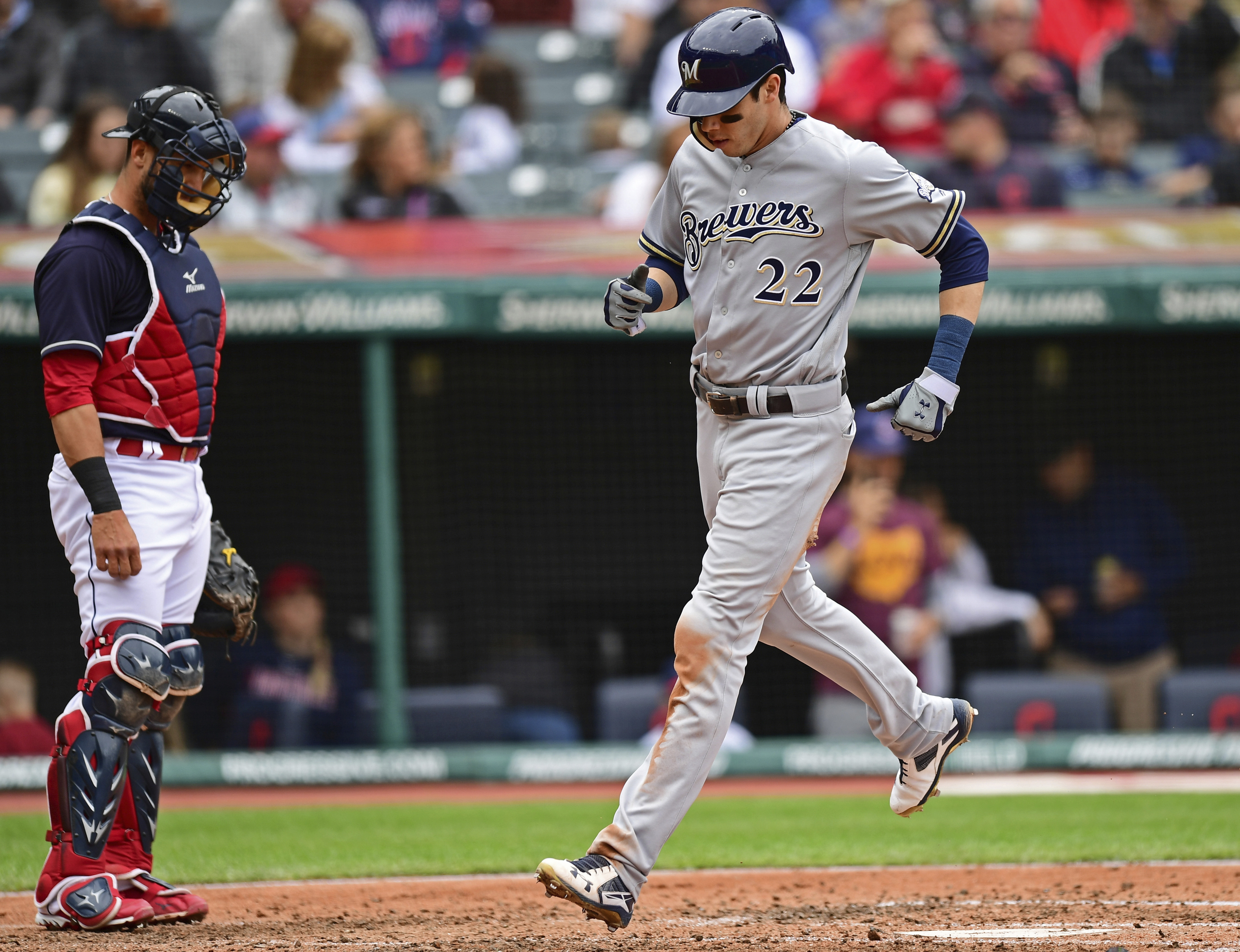 Carrasco strikes out 10 as Indians beat Brewers 3-1