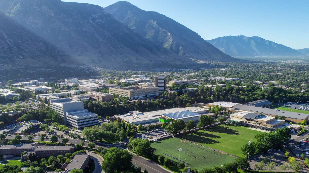 The Brigham Young University campus in Provo, Utah is seen in this undated photo. All students, faculty and staff at the university are asked to report their COVID-19 vaccination status as soon as possible, university officials announced on Monday.