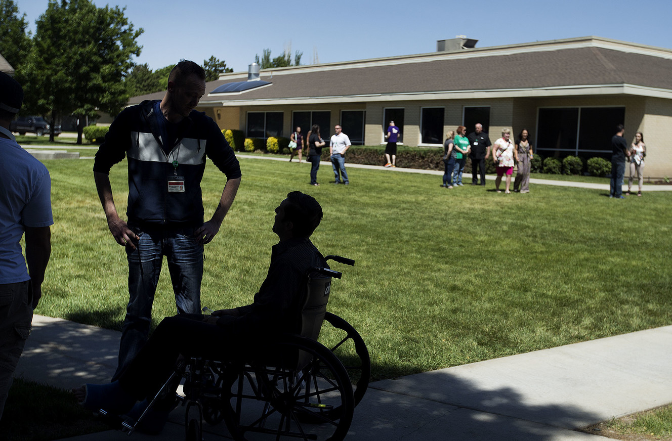 Residents gather in the kitchen at Valley Behavioral Health's new inpatient addiction treatment campus in West Jordan on Thursday, June 7, 2018. (Photo: Laura Seitz, KSL)