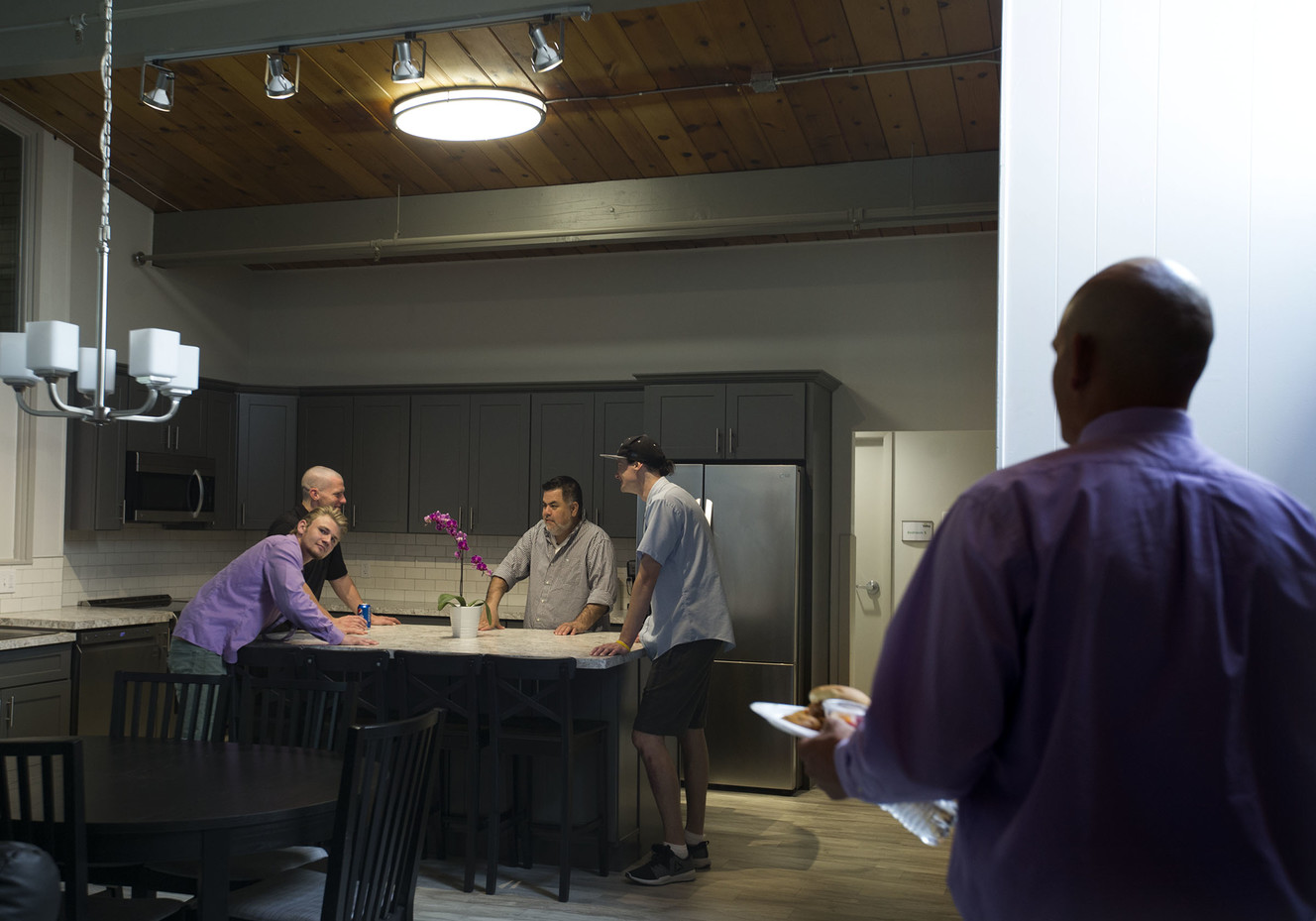 Residents gather in the kitchen at Valley Behavioral Health's new inpatient addiction treatment campus in West Jordan on Thursday, June 7, 2018. (Photo: Laura Seitz, KSL)