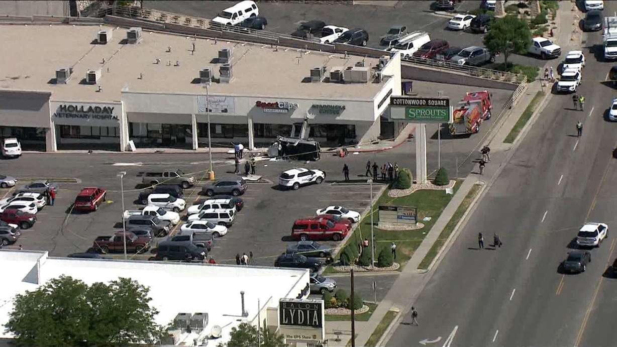 A pickup truck crashed into a Starbucks Friday morning, killing one person and critically injuring two others who were at the coffee shop. (Photo: Chopper 5, KSL TV)