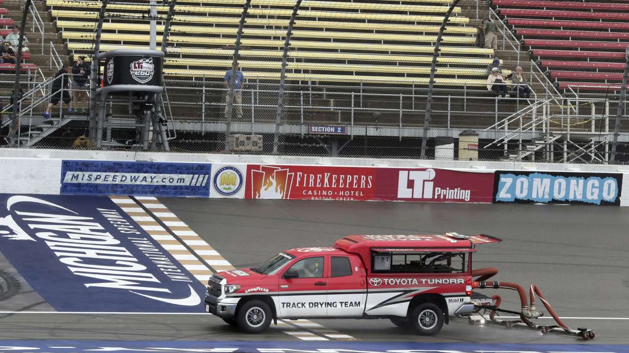 Dillon wins rain-shortened Xfinity race at Michigan
