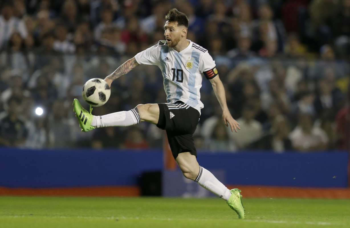 In this May 29, 2018 file photo, Argentina's Lionel Messi controls the ball during a friendly soccer match between Argentina and Haiti at the Bombonera stadium in Buenos Aires, Argentina. (Photo: Natacha Pisarenko, AP Photo)