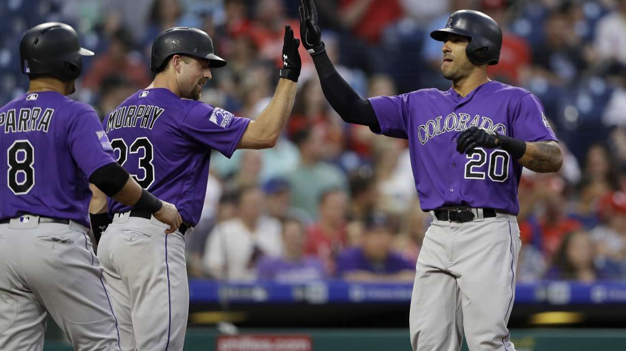 Desmond, Anderson help Rockies beat Phillies 7-2, end slide
