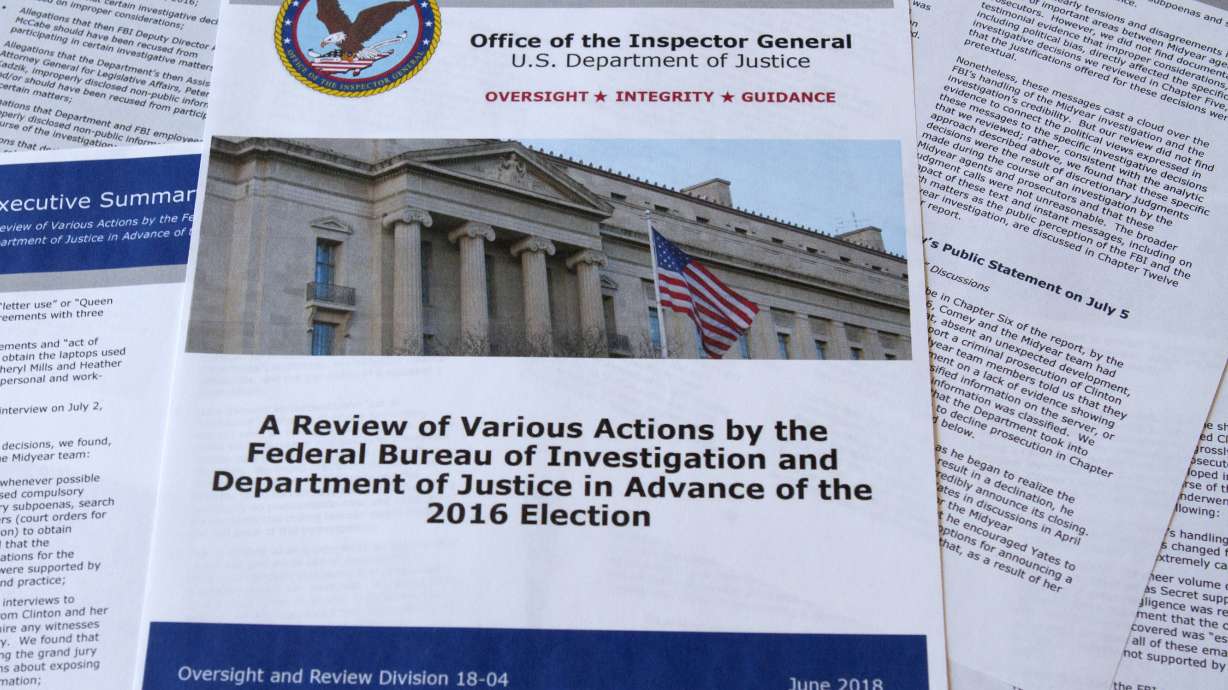 Key findings of Justice watchdog report on Clinton probe