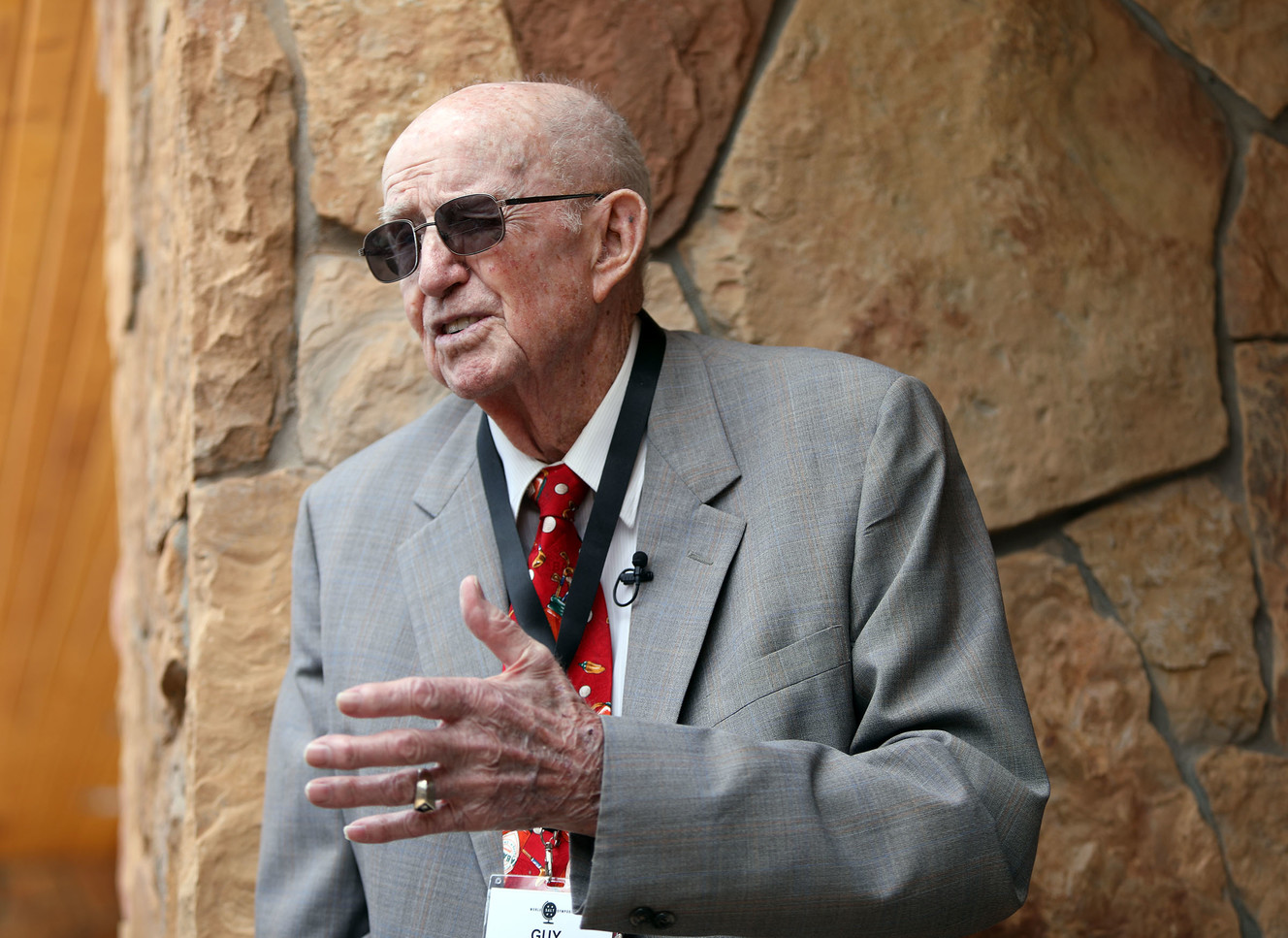 Guy Wilkins, who has been in the salt industry for over 50 years, talks about salt at the 2018 World Salt Symposium at Stein Eriksen Lodge in Park City on Tuesday, June 19, 2018. (Photo: Kristin Murphy, KSL)