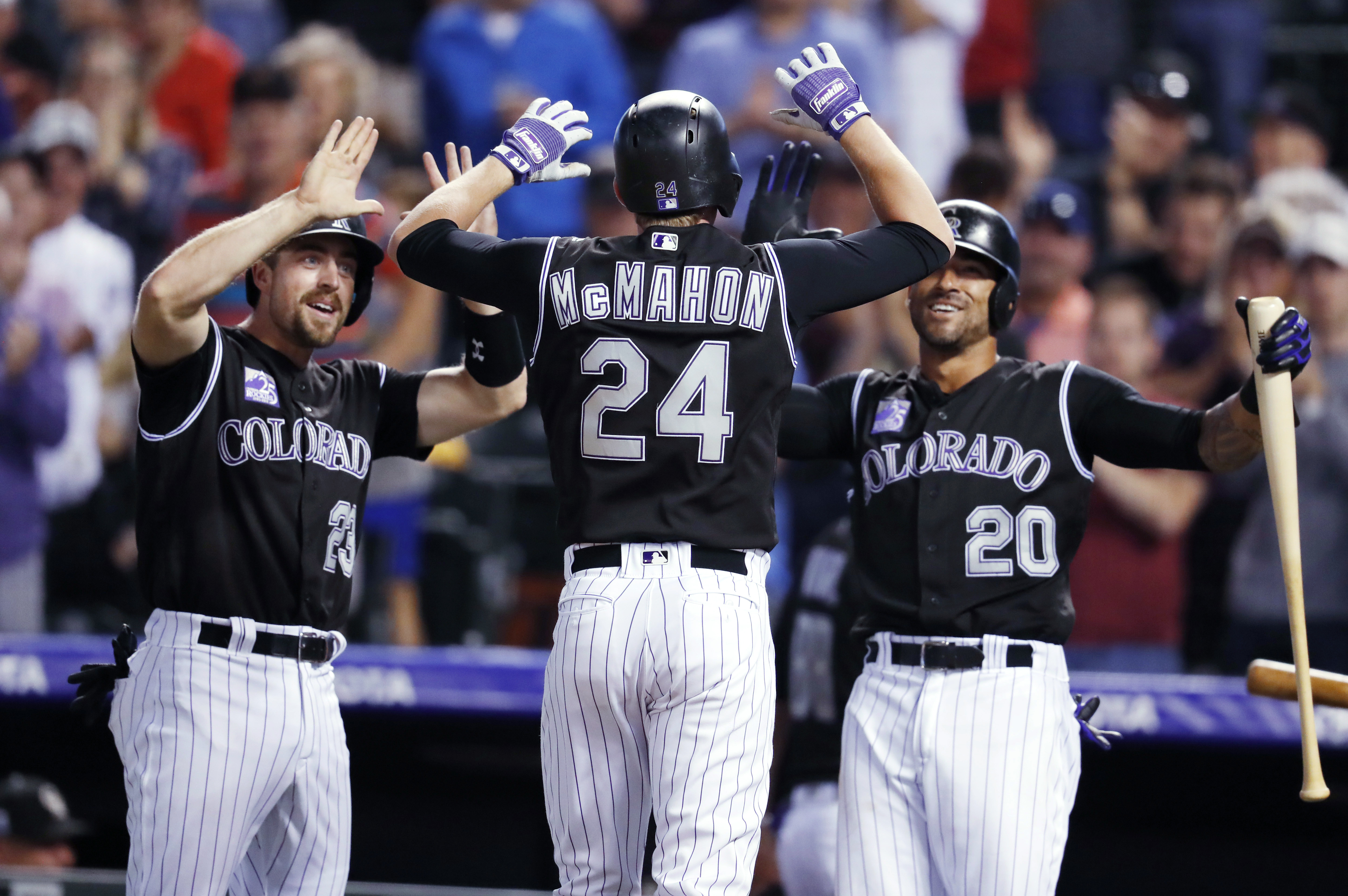 Homers by Arenado, Blackmon, McMahon rally Rockies past Mets