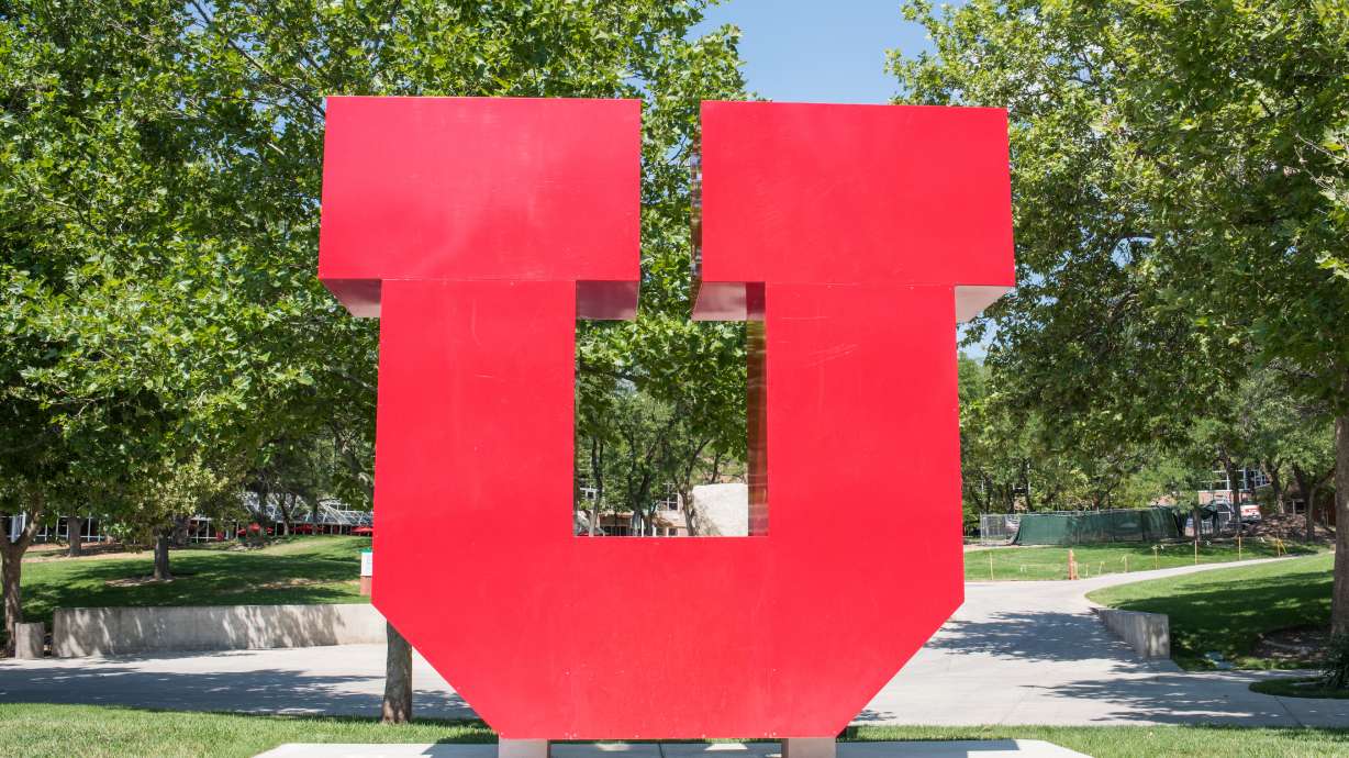 Salt Lake City, Utah: August 1, 2017: University of Utah "U" logo on campus. University of Utah was established in February 28, 1850.
