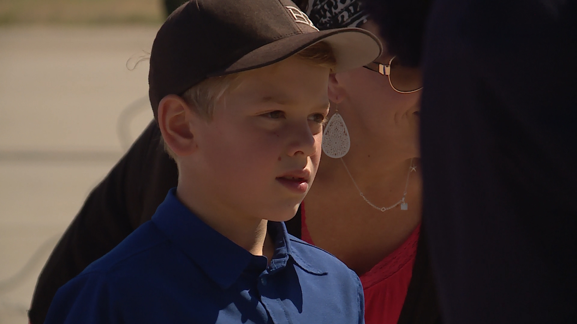 Jason Barlow was invited to attend Washington County Sheriff's Sgt. Aaron Thompson’s flight with the U.S. Air Force Thunderbirds at Hill Air Force Base Friday, June 22, 2018. Thompson saved Jason's life after the 8-year-old fell through a frozen pond in Southern Utah on Christmas Day. (Photo: KSL TV)
