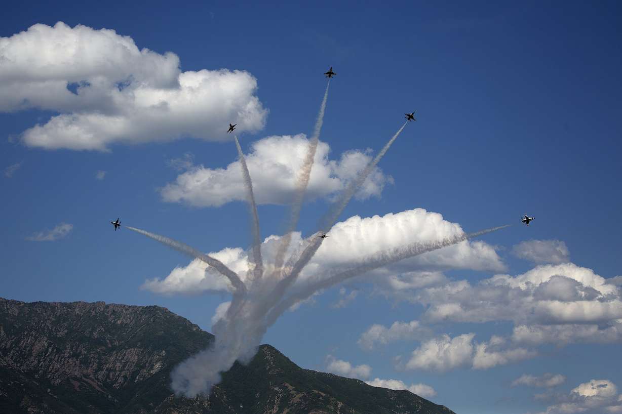 The Thunderbirds perform during the Warriors Over the Wasatch Air and Space Show at Hill Air Force Base on Saturday, June 23, 2018. (Photo: James Wooldridge, KSL)