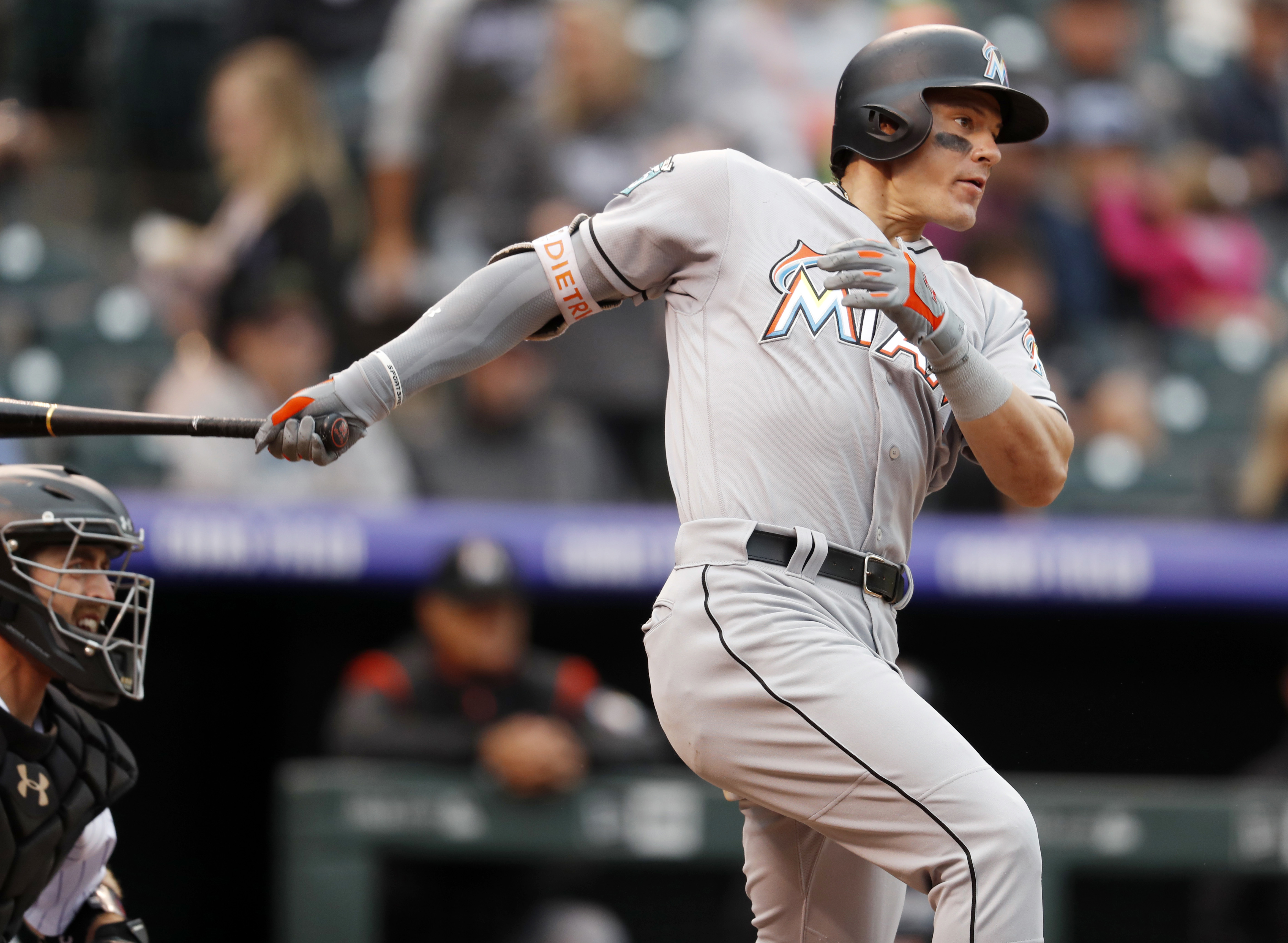 Dietrich homers for 3rd game in row, Marlins top Rockies 8-5