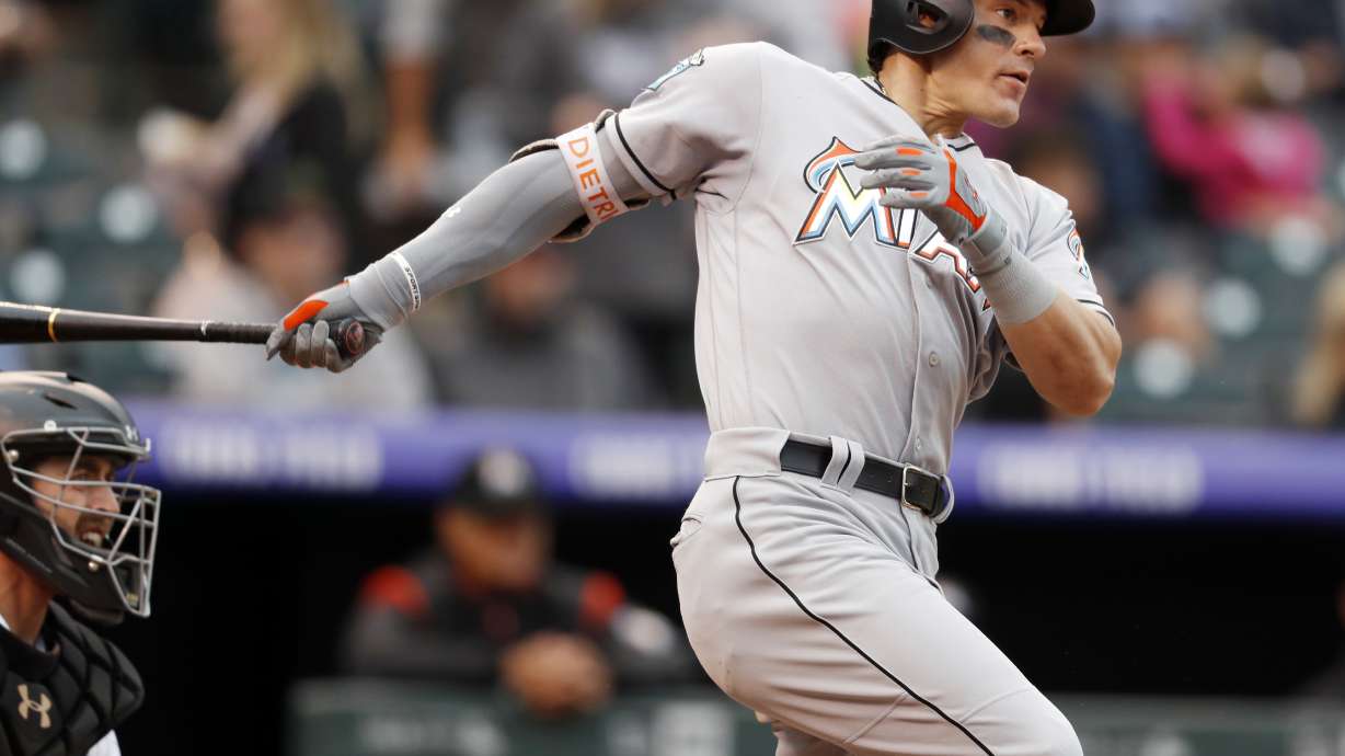 Dietrich homers for 3rd game in row, Marlins top Rockies 8-5