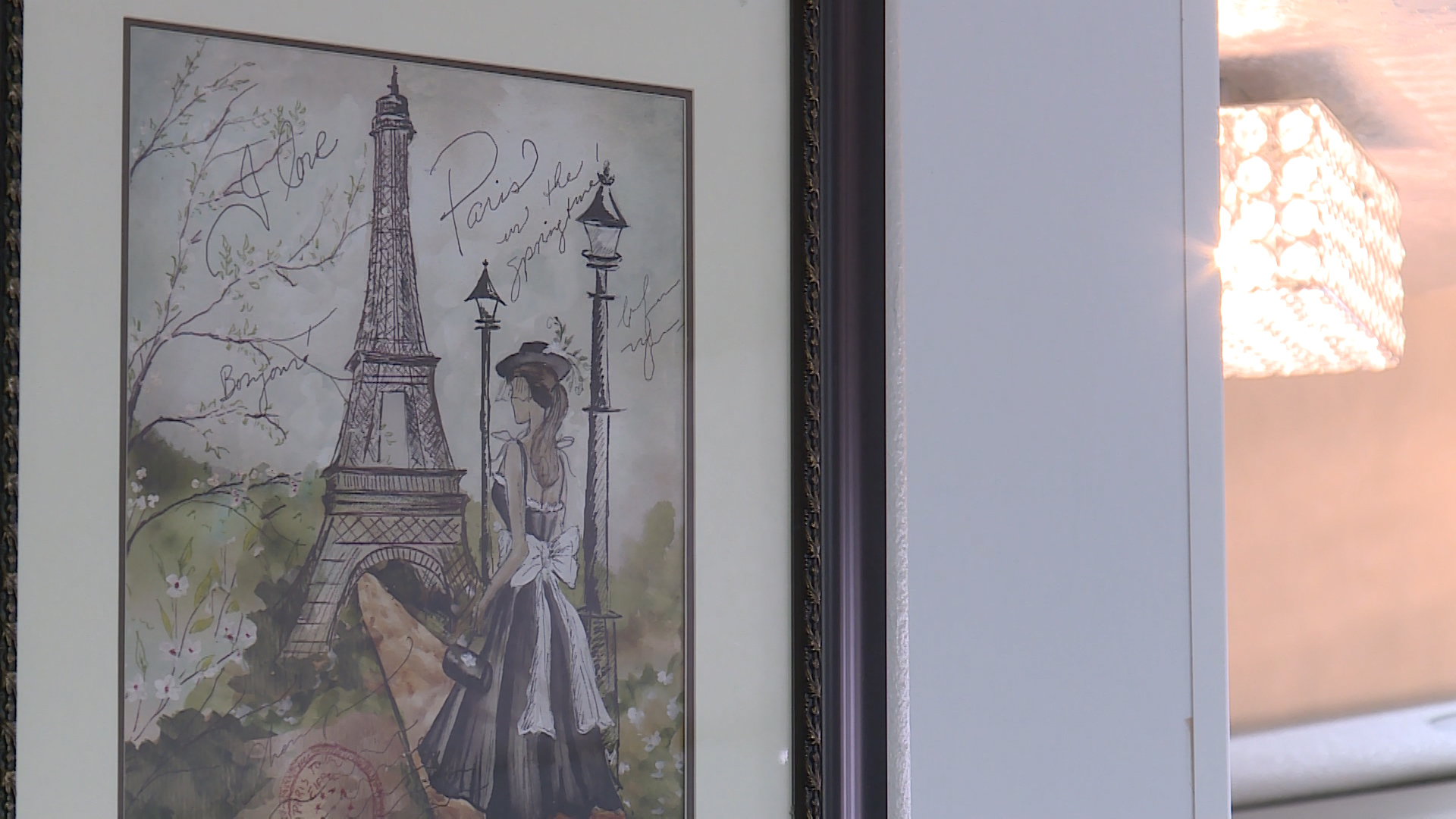 One of several images of the Eiffel Tower in Addie Branham’s kitchen is photographed on Tuesday, June 19, 2018. (Photo: Ray Boone, KSL TV)