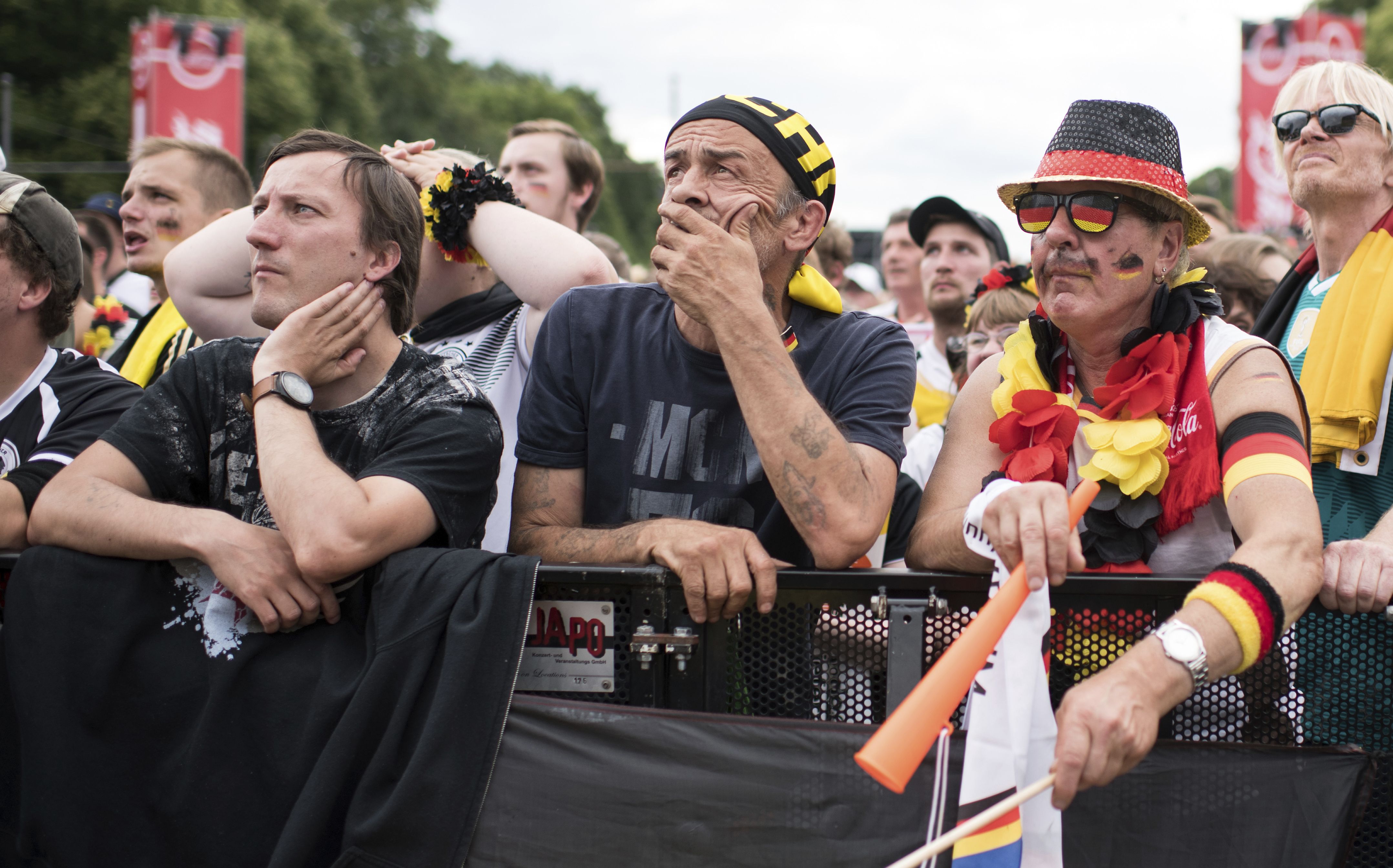 German fans stunned by World Cup elimination