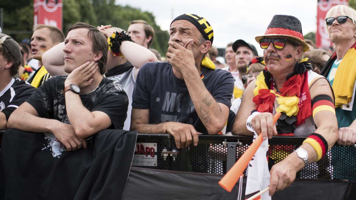 German fans stunned by World Cup elimination