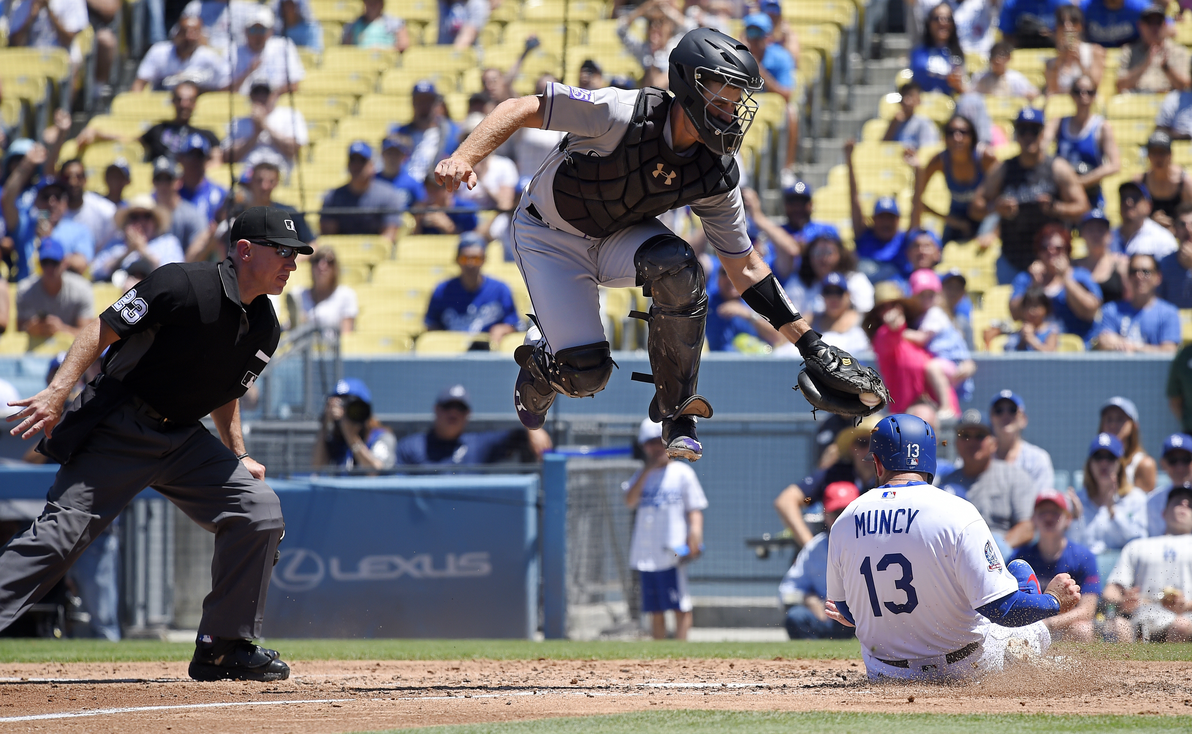 Kemp drives in 4, Dodgers avoid sweep, beat Rockies 6-4